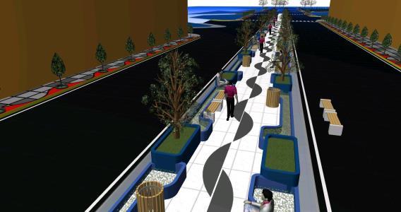 Design Avenue (Central Berm) – 3D UNK Model