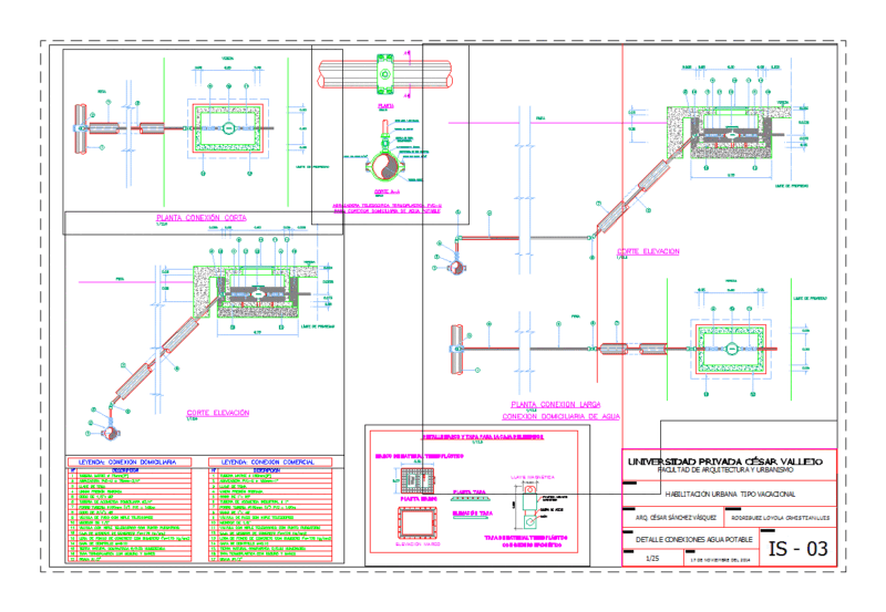 Design Household Connection DWG Detail for AutoCAD
