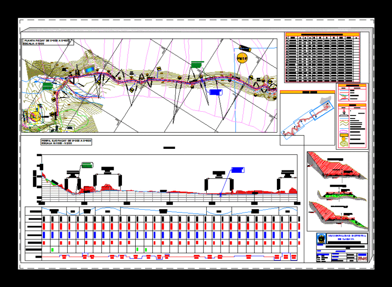 Design Trocha DWG Section for AutoCAD