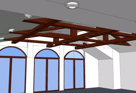 Design Wooden Roof 3D SKP Model for SketchUp