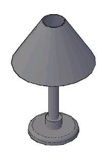 Desk Lamp 3D DWG Model for AutoCAD