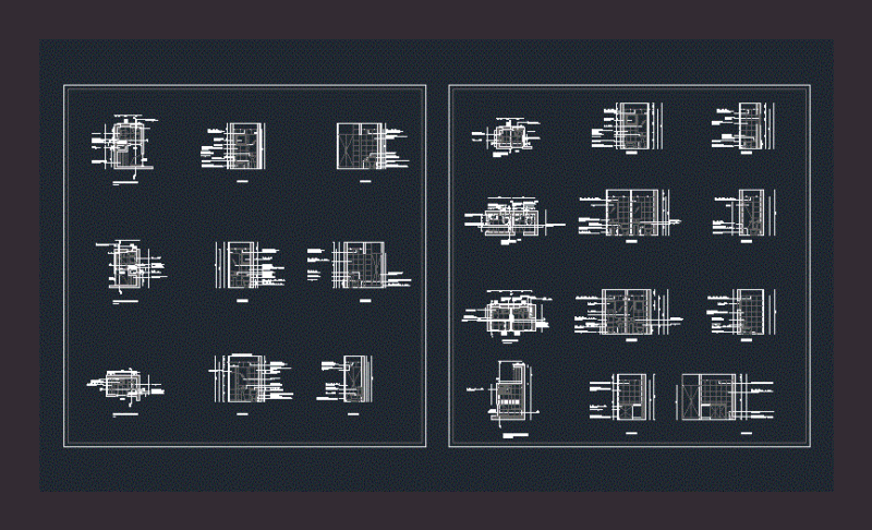 Detail Bathrooms DWG Plan for AutoCAD