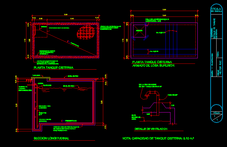 Detail Cistern Tank DWG Detail for AutoCAD – Designs CAD