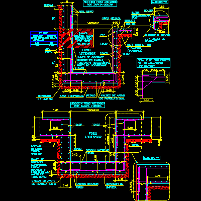 Detail Elevator Pit DWG Section for AutoCAD • Designs CAD