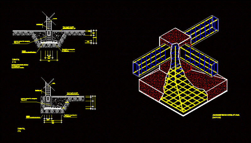 Detail Isolated Shoe DWG Detail for AutoCAD