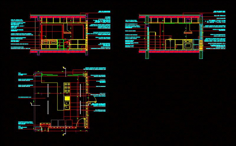 Detail Kitchen DWG Section for AutoCAD