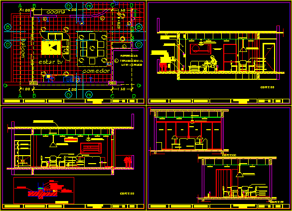 Detail Living Room DWG Section for AutoCAD  Designs CAD