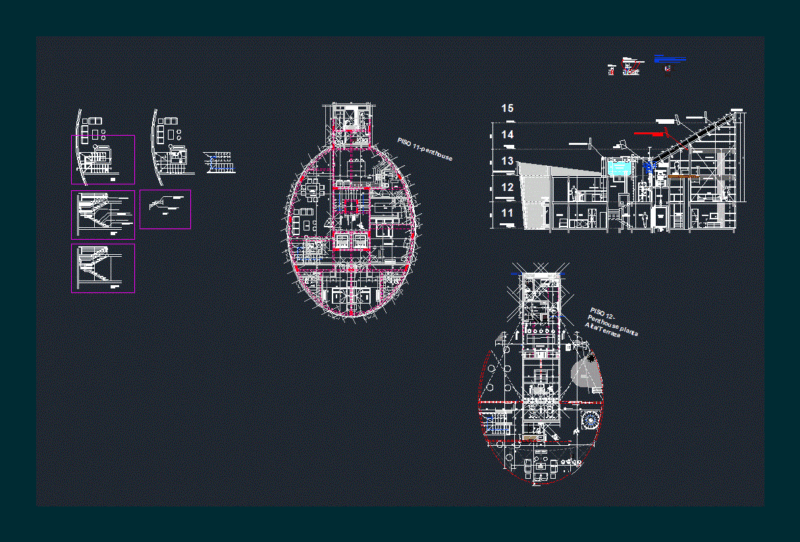 Detail Of A Metal Staircase Axis DWG Detail for AutoCAD