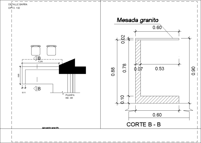 Detail Of Bar DWG Detail for AutoCAD