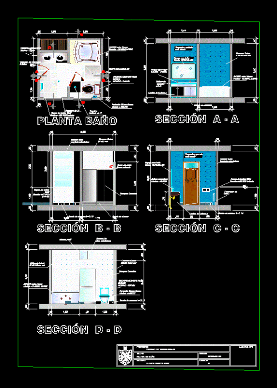 Detail Of Bathroom DWG Detail for AutoCAD