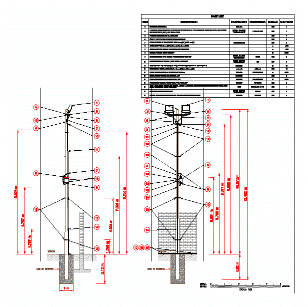 Detail Of Outdoor Lighting Pole With, How To Design Landscape Lighting Plan Symbols Cad