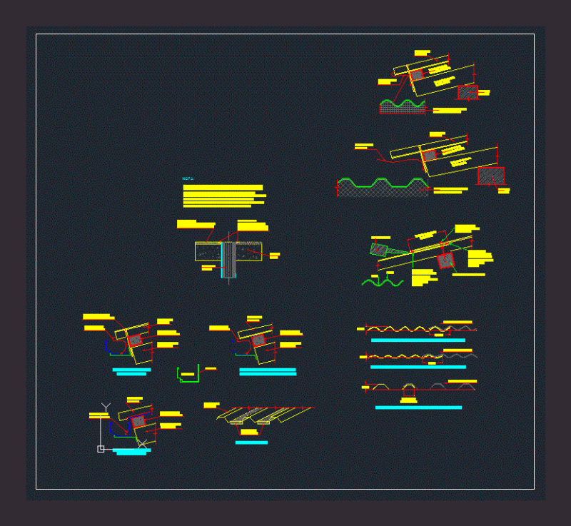 Detail Of Rain Gutter DWG Detail for AutoCAD