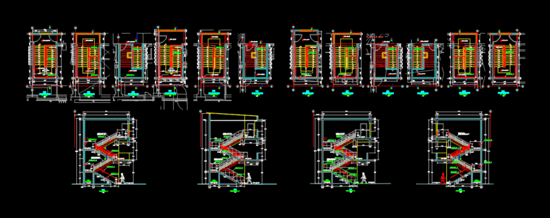 Detail Of Stairs DWG Detail for AutoCAD
