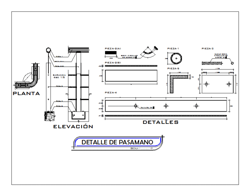 Detail Railing DWG Detail for AutoCAD