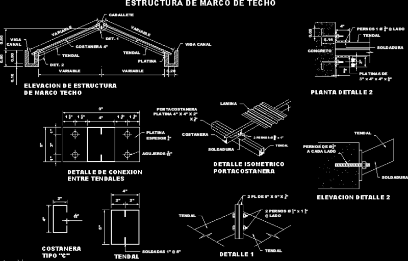 Detail Roof’s Structure DWG Detail for AutoCAD