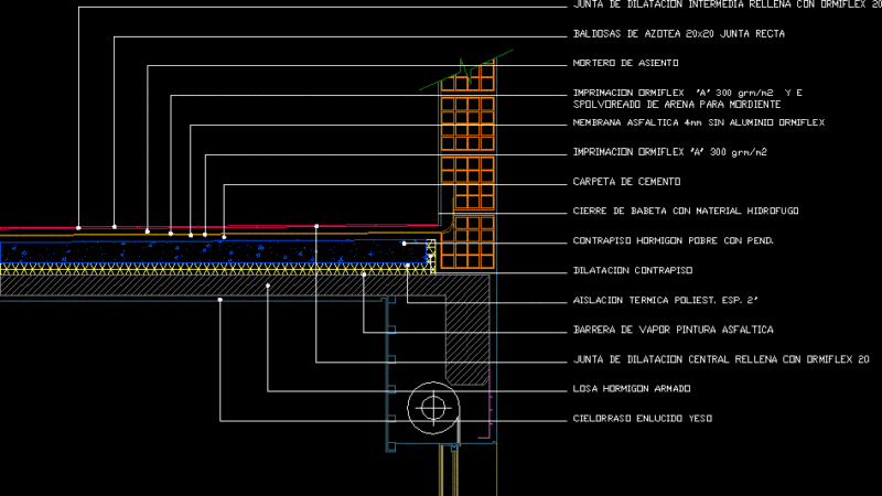 Detail Roof Slab DWG Detail for AutoCAD