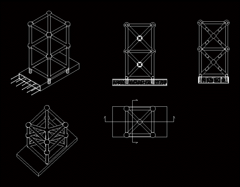 Detail Spaceframe DWG Detail for AutoCAD