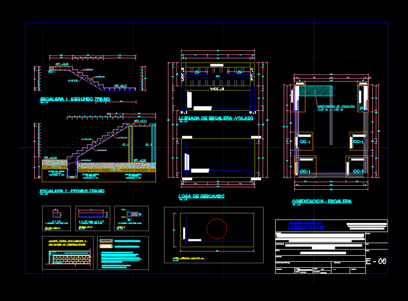 Detail Stair DWG Plan for AutoCAD