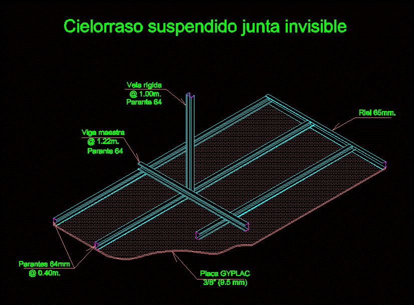  Detail  Suspended  Ceiling  DWG Detail  for AutoCAD  Designs CAD 