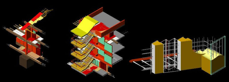 Details – Stair – Bean 3D DWG Detail for AutoCAD
