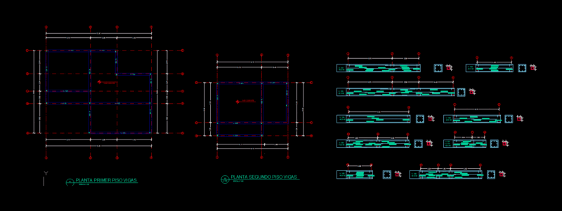 Details Beams DWG Full Project for AutoCAD