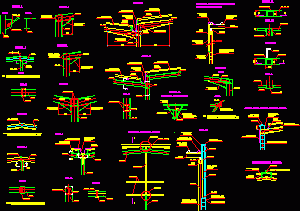 Details Connections Metallic Structurs DWG Detail for AutoCAD