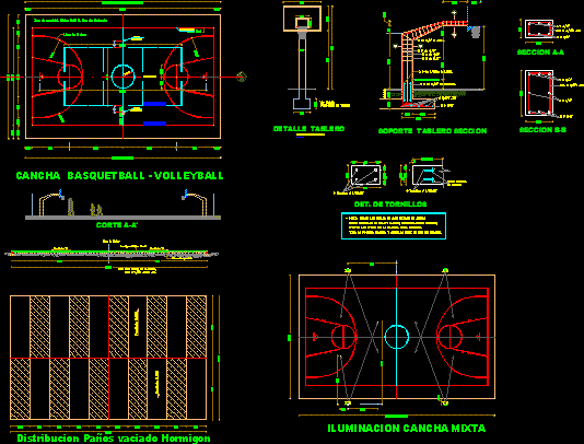 Details Court Of Basketball DWG Detail for AutoCAD â€¢ Designs CAD