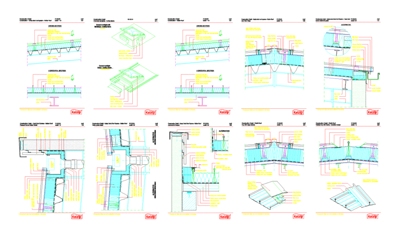 Details Covered Kalzip DWG Detail for AutoCAD