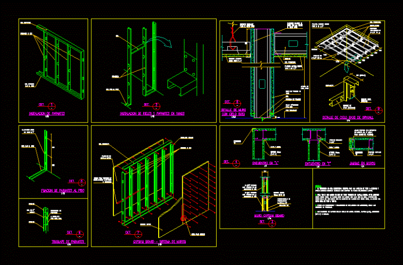 Details Drywall DWG Detail for AutoCAD