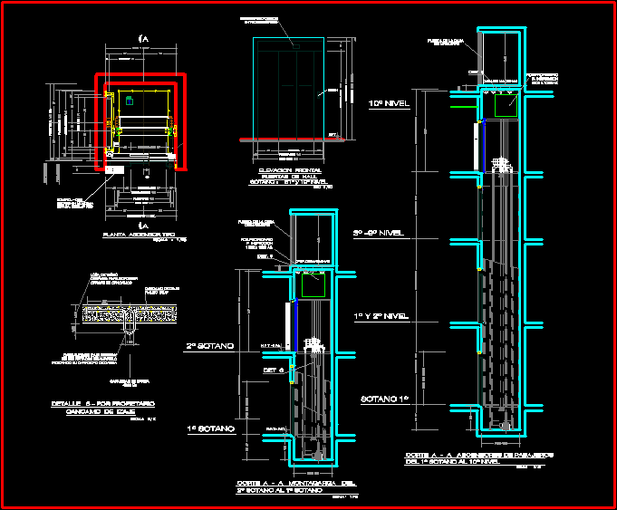 material for steel shaft AutoCAD Designs Elevator for â€¢ DWG Details Detail CAD