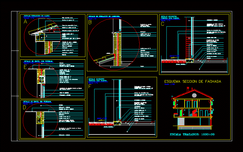 Details Facade DWG Detail for AutoCAD