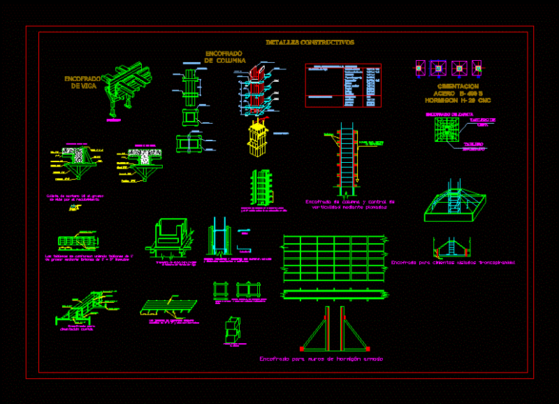 Details Formwork DWG Detail for AutoCAD