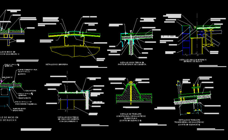Details Galvanized Roof DWG Detail for AutoCAD