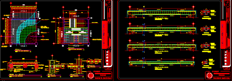 Details Of Beams DWG Full Project for AutoCAD
