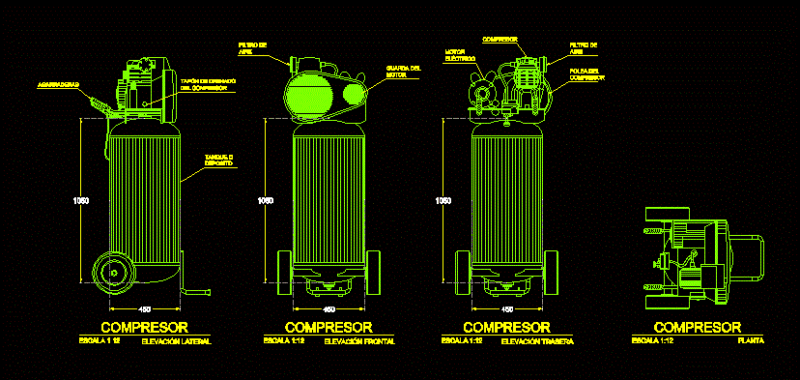 Details Of Compressor DWG Detail for AutoCAD