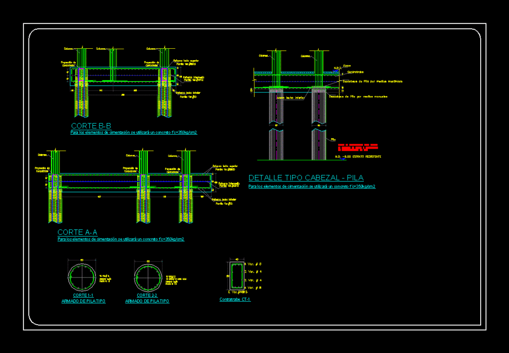 Details Of Foundations, Piling DWG Detail for AutoCAD