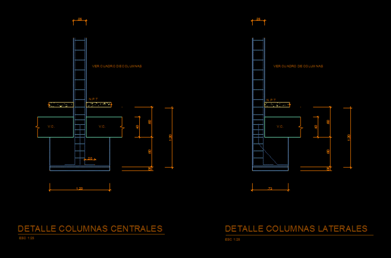Details Of The Foundations DWG Detail for AutoCAD