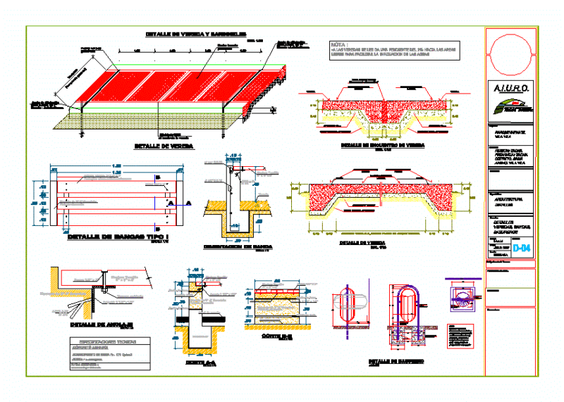 Details Of Trails – Benches DWG Detail for AutoCAD