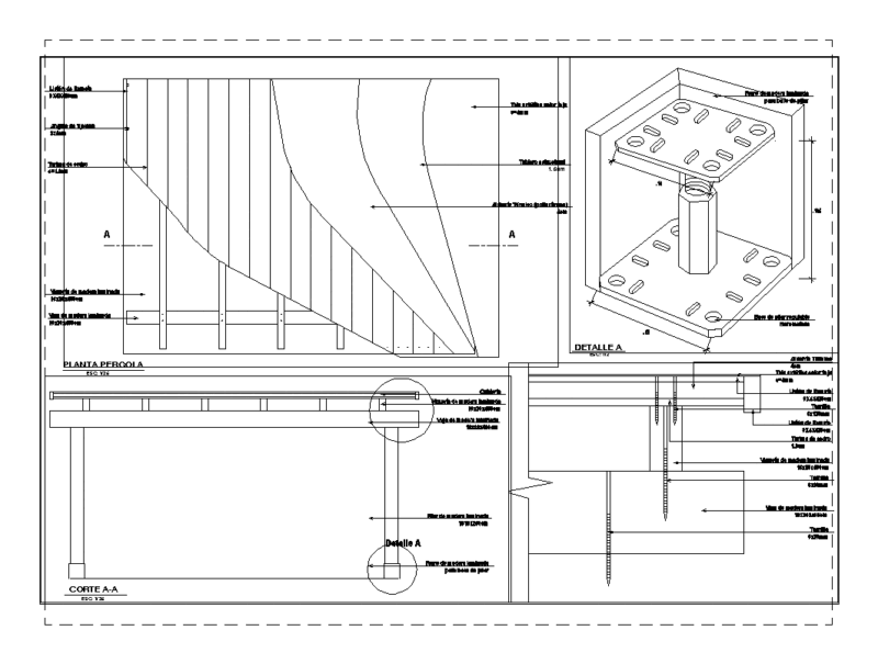 Details Pergola DWG Detail for AutoCAD