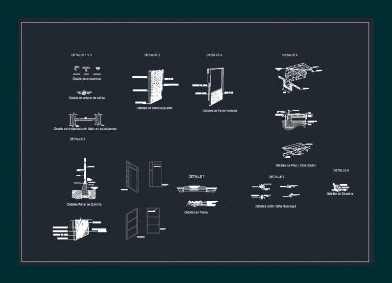 Details Quincha 3D DWG Detail for AutoCAD