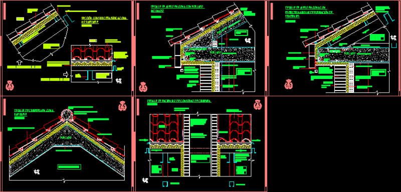 Details Roof Of Tiles DWG Detail for AutoCAD