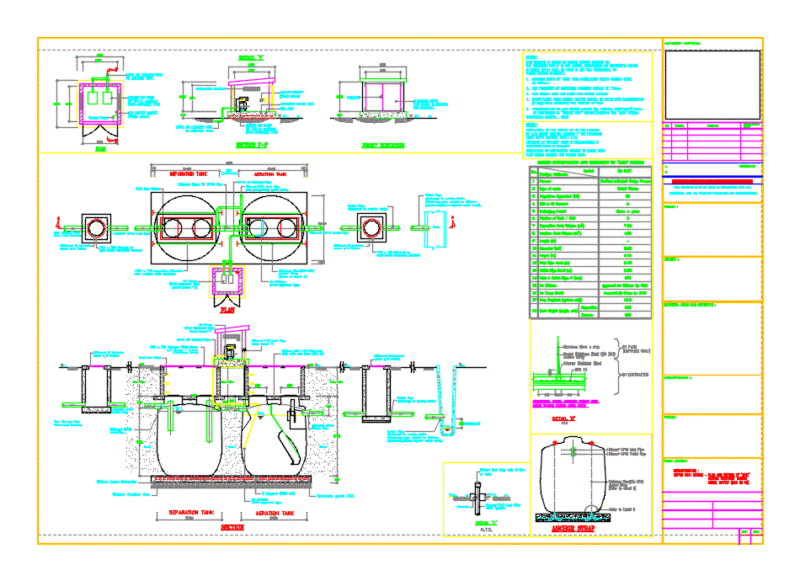 Details Septic Tank DWG Detail for AutoCAD