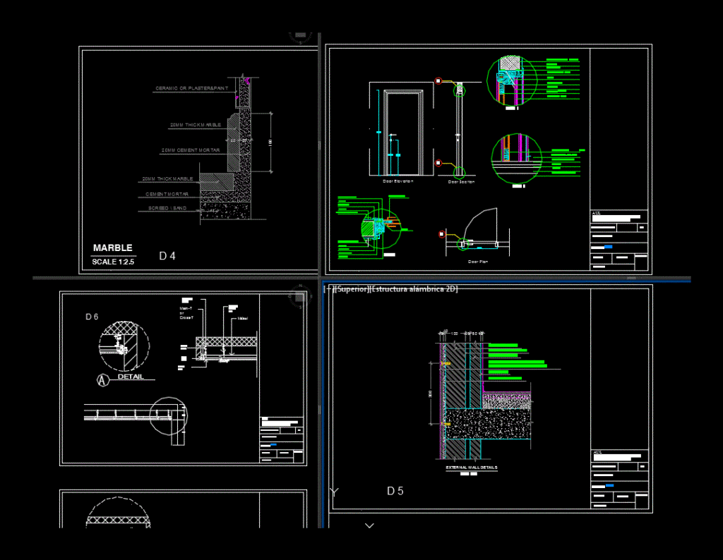 Details Several Housing DWG Section for AutoCAD