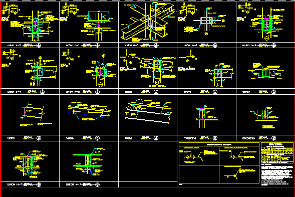Details Steel Connection DWG Detail for AutoCAD • Designs CAD
