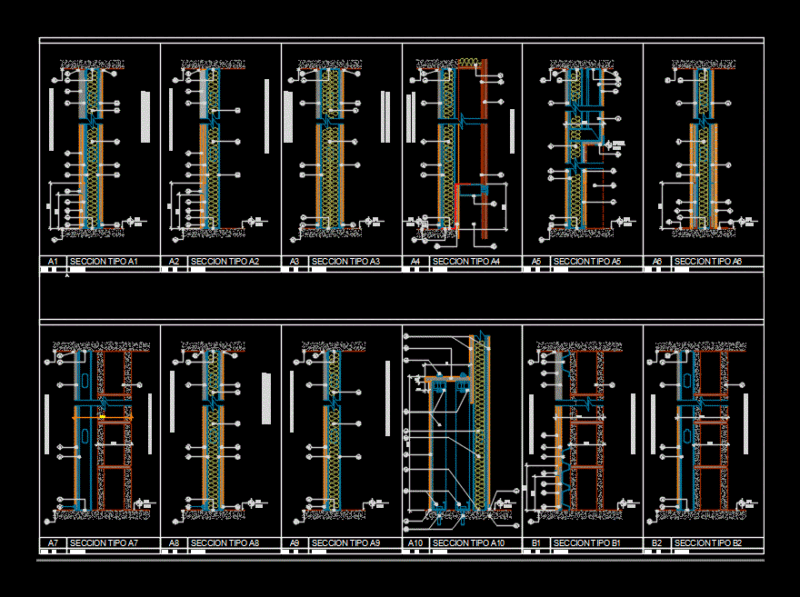 Details Tabiqueria Cardboard – Plaster Durlock DWG Detail for AutoCAD