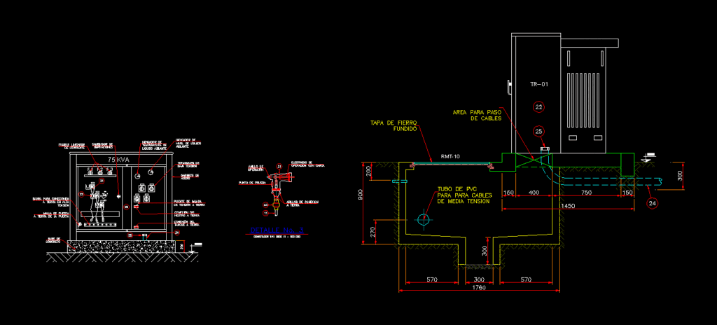 Details Transformer Pedestal DWG Detail for AutoCAD