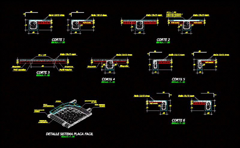 Details With Bloquelon DWG Section for AutoCAD