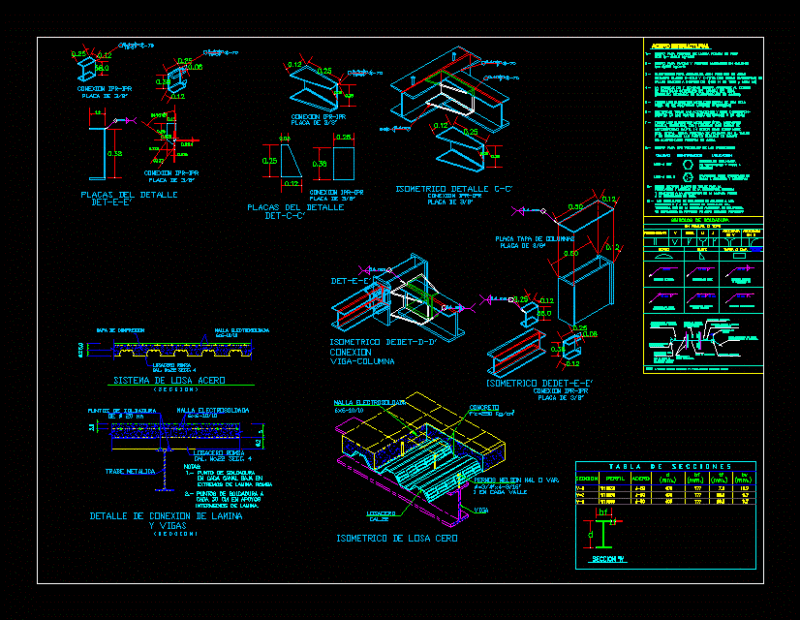Detalles De Losacero DWG Block for AutoCAD