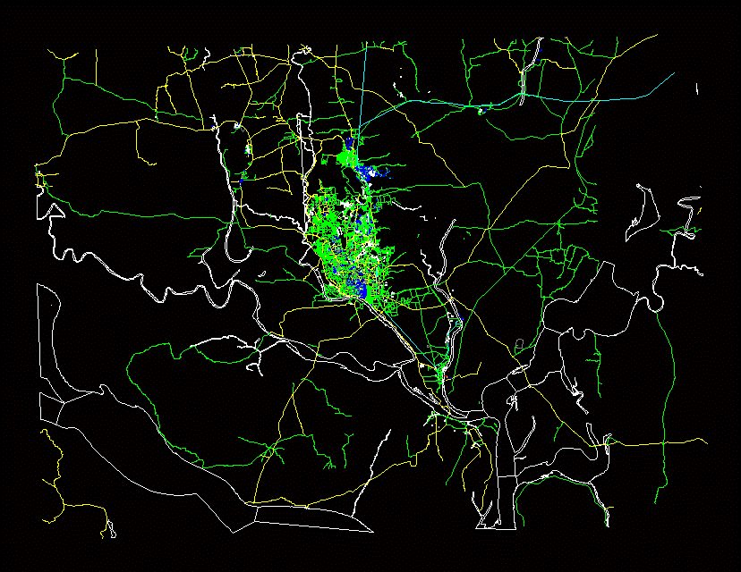 Dhaka City Map; DXF Model for AutoCAD
