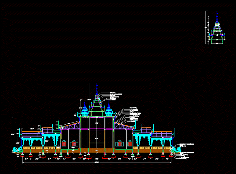 Dhamaryone Traditional Building – Cutting DWG Block for AutoCAD
